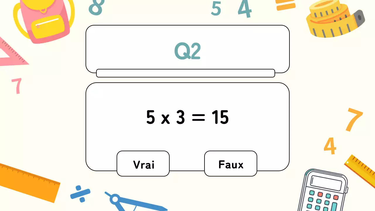 Matériel d'étude du Quiz mathématique de la Plaine Jaune