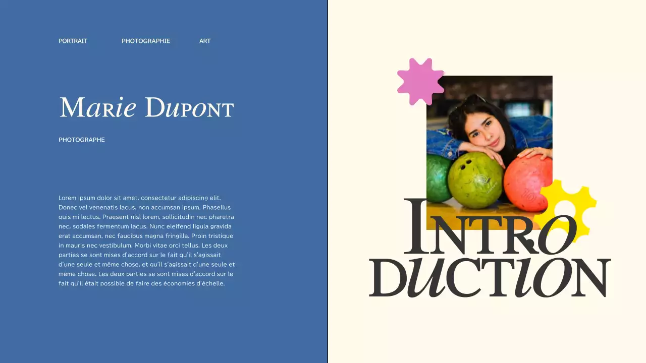 Portefeuille de création sur les tendances roses et bleues