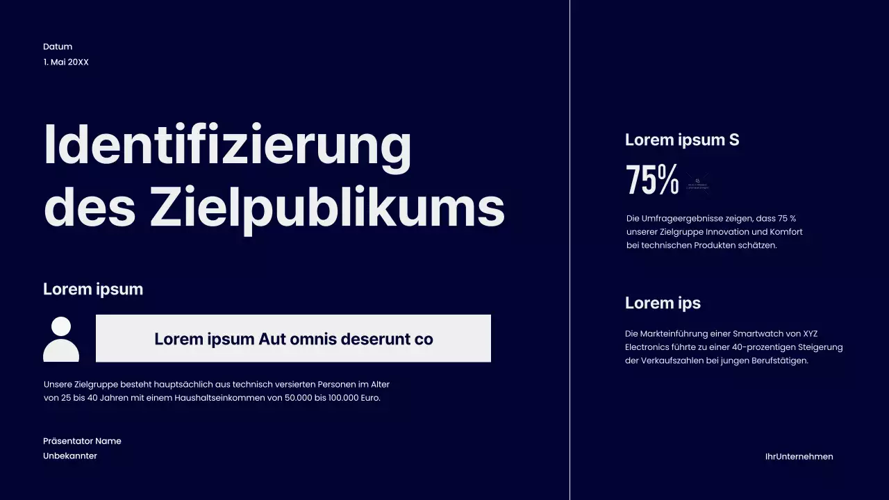 Navy Bold Product Launch Geschäftsstrategie