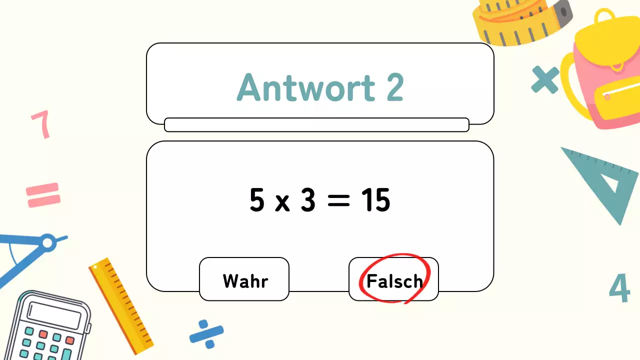 Yellow Plain Mathematik Quiz Studienmaterial