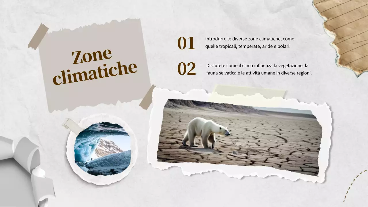 Materiale di classe per la geografia mondiale classica marrone avorio