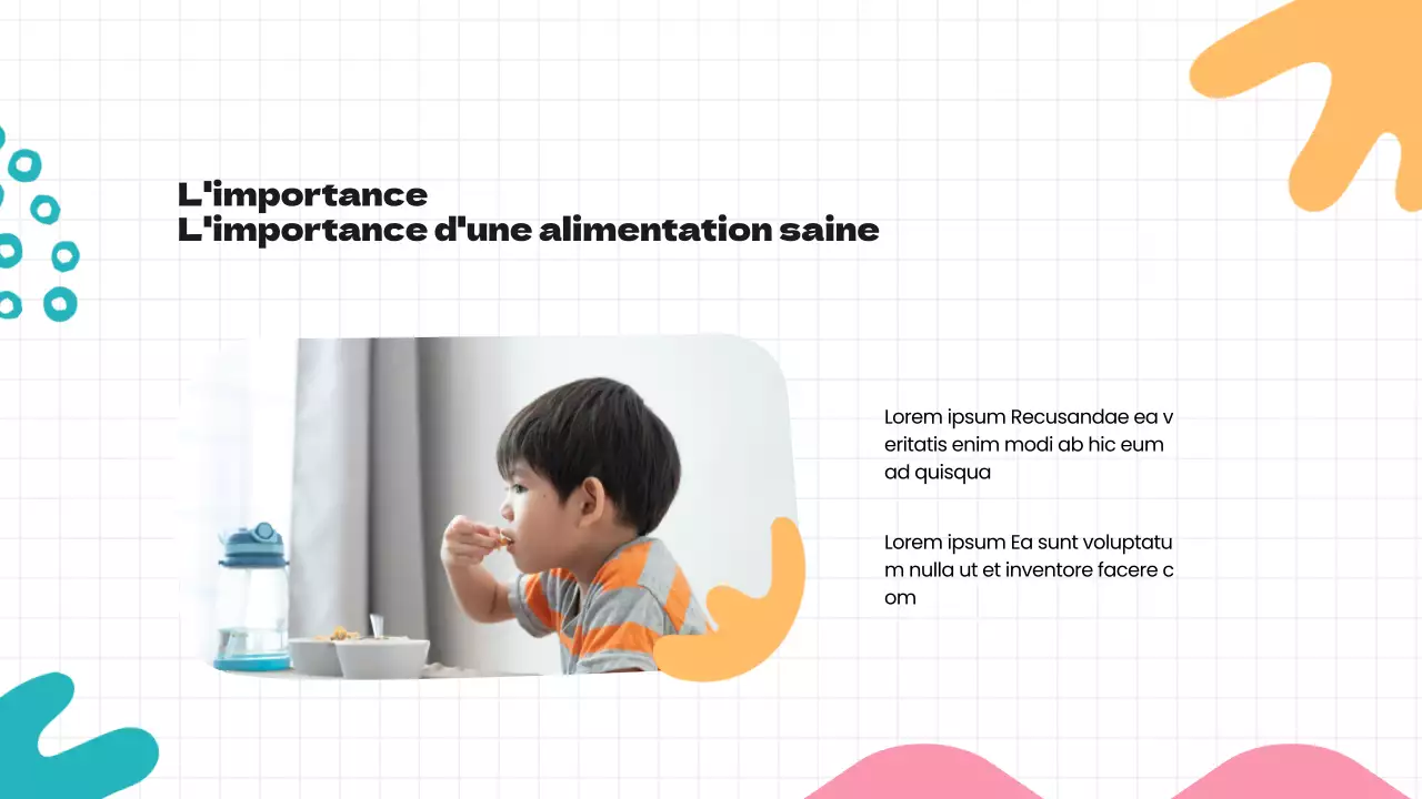 Matériel de cours sur les habitudes saines vertes, bleues et modernes