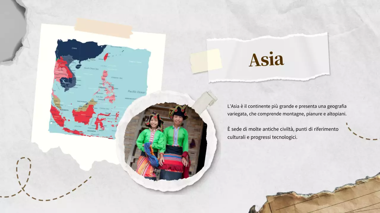 Materiale di classe per la geografia mondiale classica marrone avorio