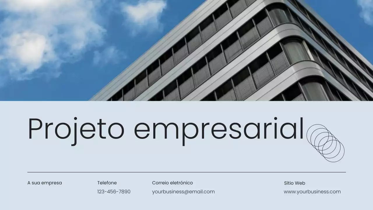 Proposta de projeto comercial simples e minimalista cinzenta