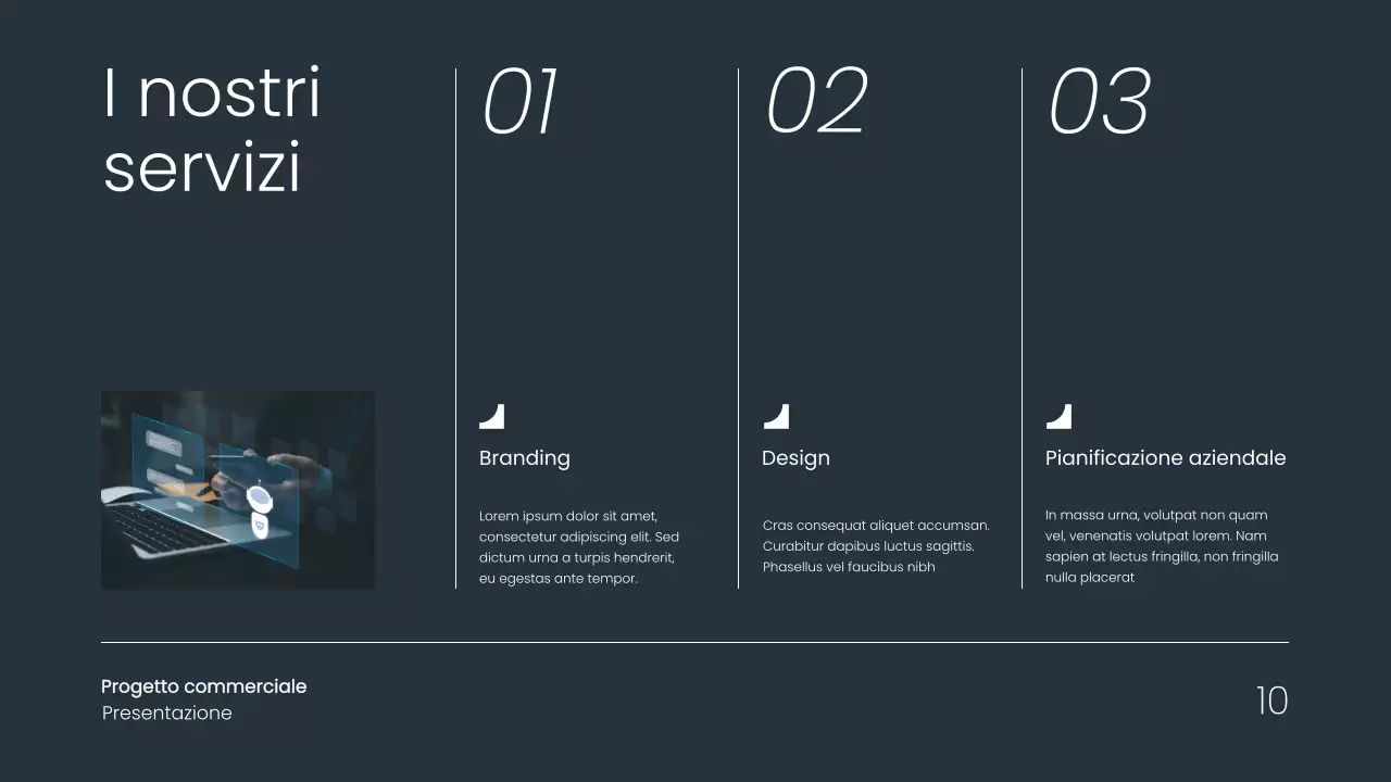 Grigio Proposta di progetto commerciale semplice e minimale