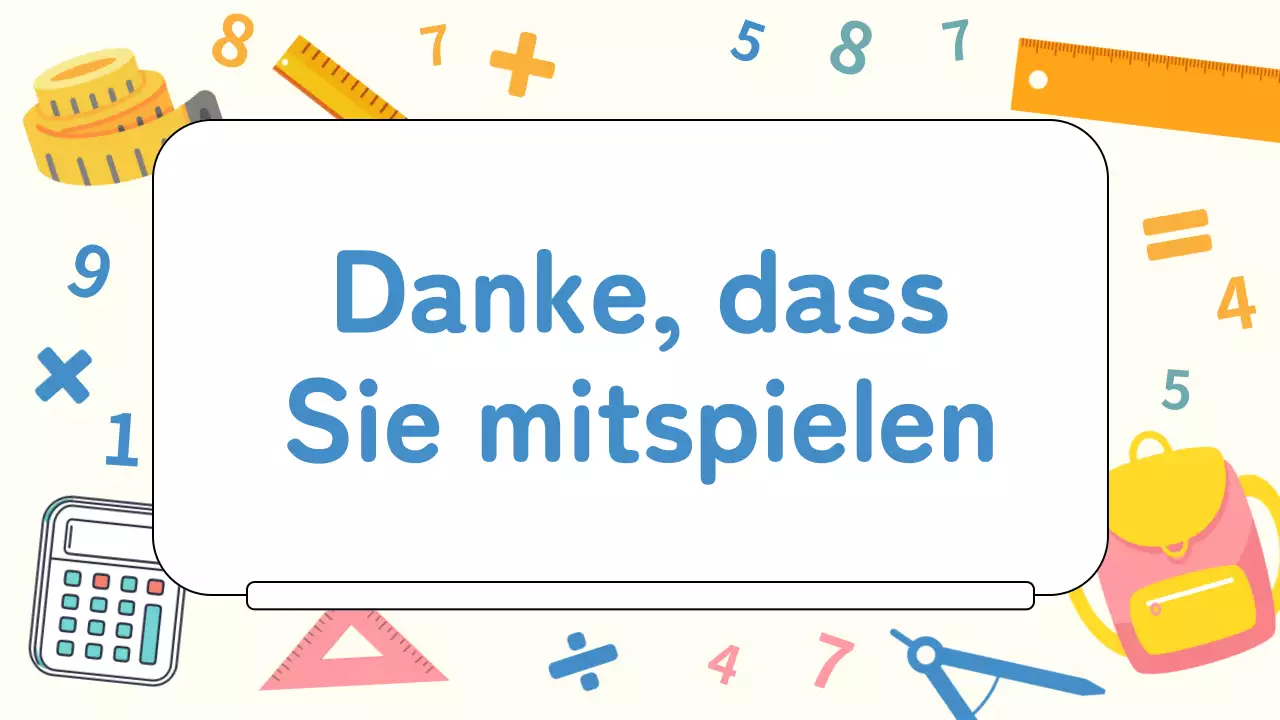 Yellow Plain Mathematik Quiz Studienmaterial