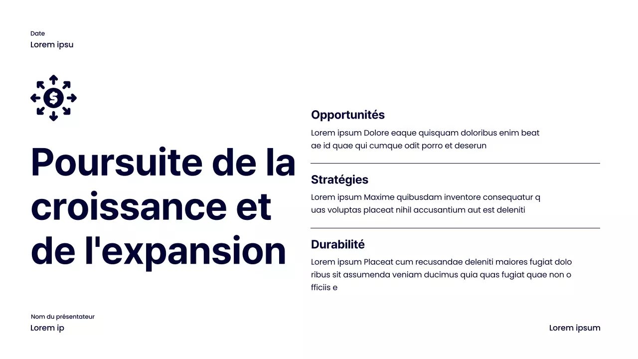 Stratégie commerciale pour le lancement du produit Navy Bold