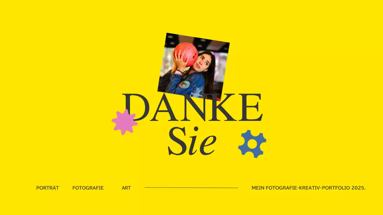 Rosa und blauer Trend Kreativ-Portfolio