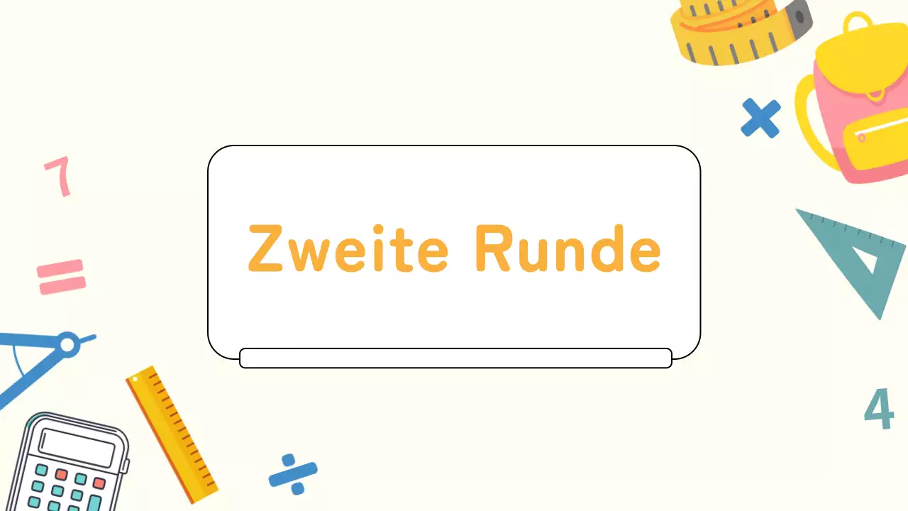 Yellow Plain Mathematik Quiz Studienmaterial