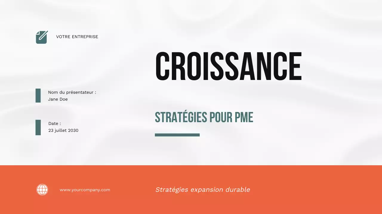 Stratégie simple de croissance des petites entreprises d'Orange