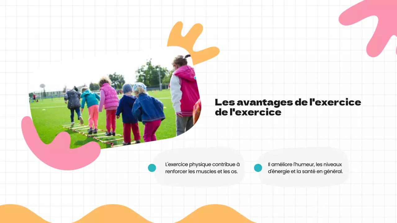 Matériel de cours sur les habitudes saines vertes, bleues et modernes