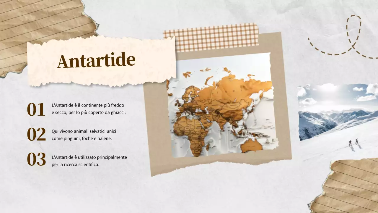 Materiale di classe per la geografia mondiale classica marrone avorio