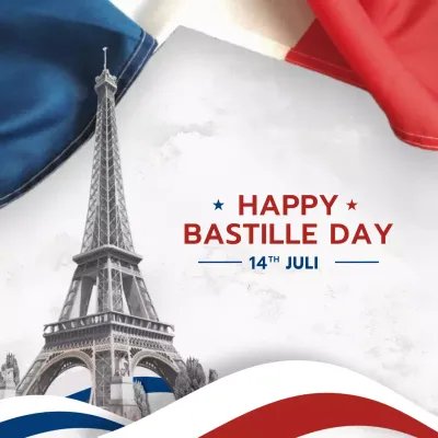 Rot-blaue moderne Bastille Day-Feier