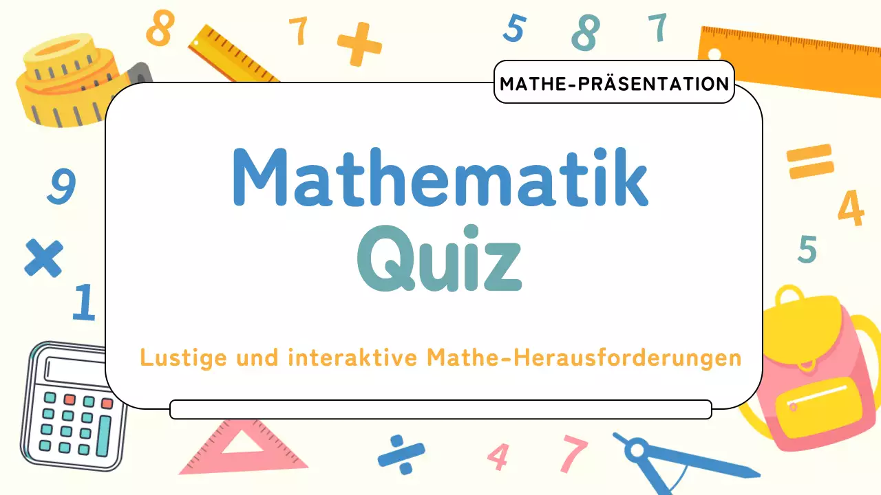 Yellow Plain Mathematik Quiz Studienmaterial