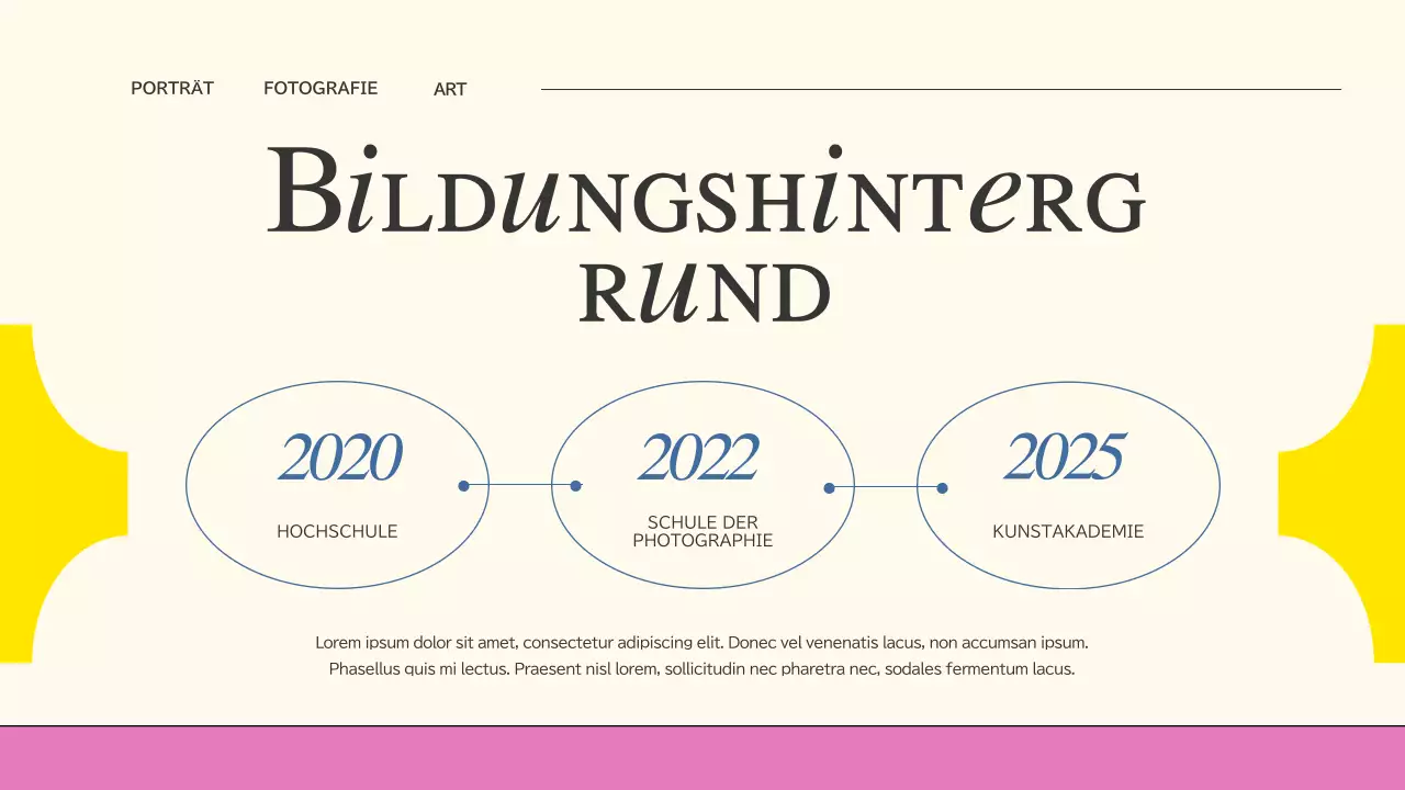 Rosa und blauer Trend Kreativ-Portfolio