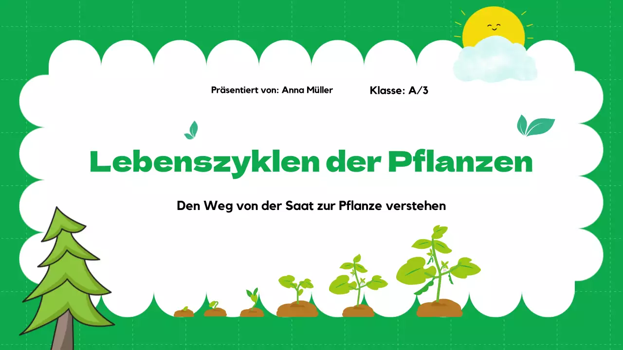 Green Plain Lebenszyklen von Pflanzen Unterrichtsmaterial