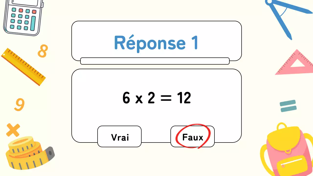 Matériel d'étude du Quiz mathématique de la Plaine Jaune