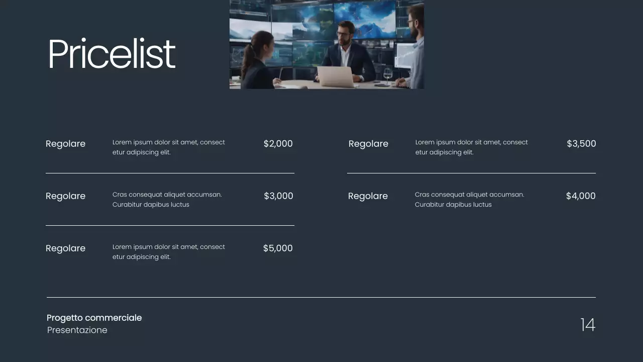 Grigio Proposta di progetto commerciale semplice e minimale