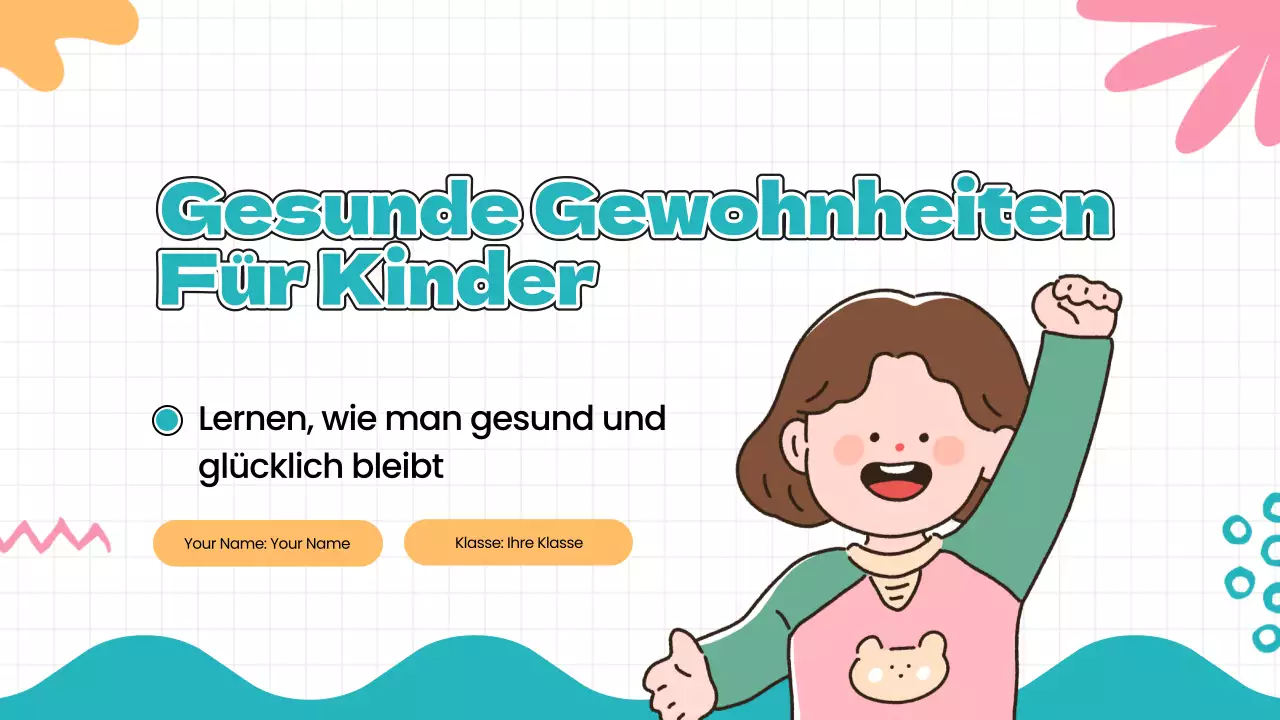 Green Blue Modern Healthy Habits Unterrichtsmaterial