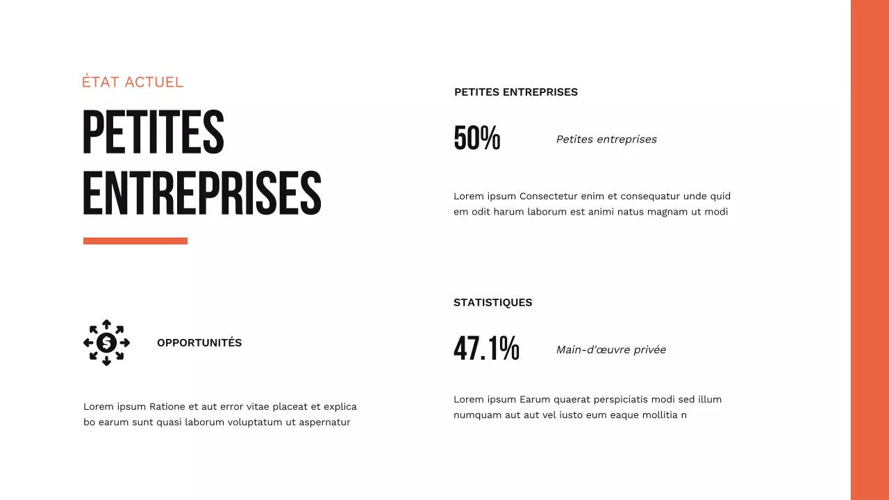 Stratégie simple de croissance des petites entreprises d'Orange