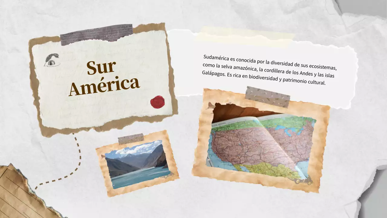 Marrón Marfil Clásico Material de clase de Geografía Mundial