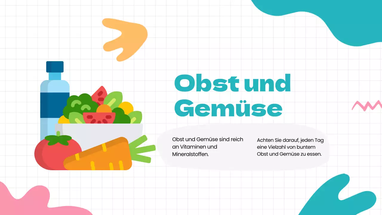 Green Blue Modern Healthy Habits Unterrichtsmaterial