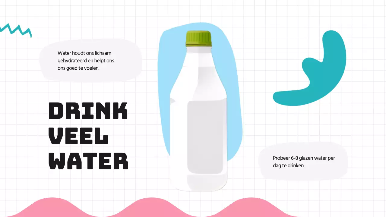 Groen Blauw Moderne Gezonde Gewoonten Lesmateriaal