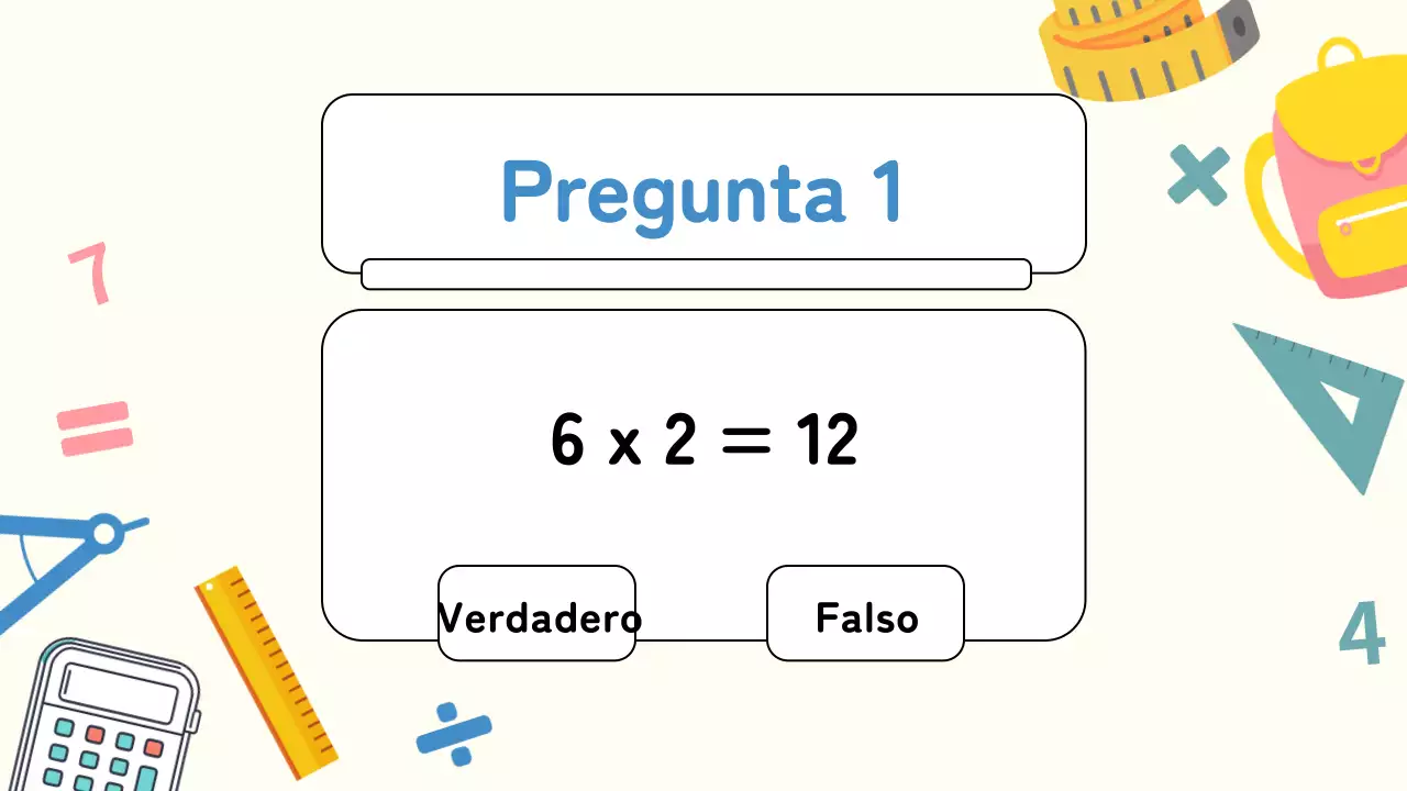 Cuestionario de matemáticas Yellow Plain Material de estudio