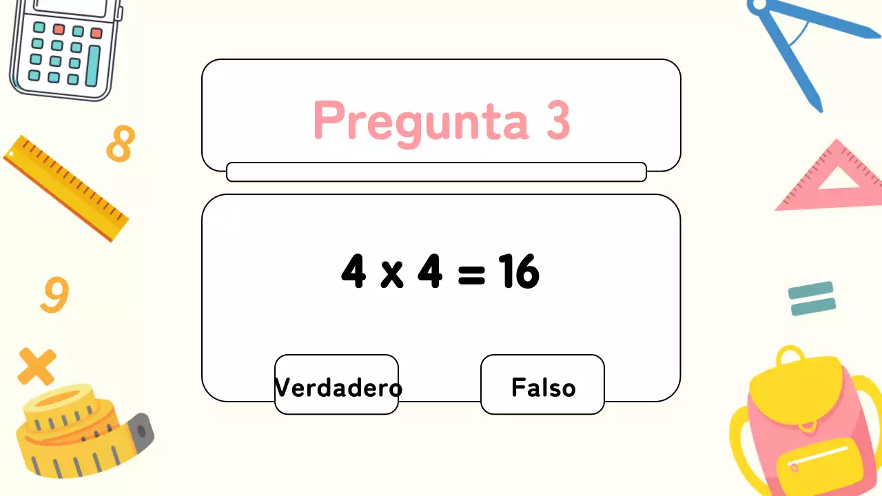 Cuestionario de matemáticas Yellow Plain Material de estudio