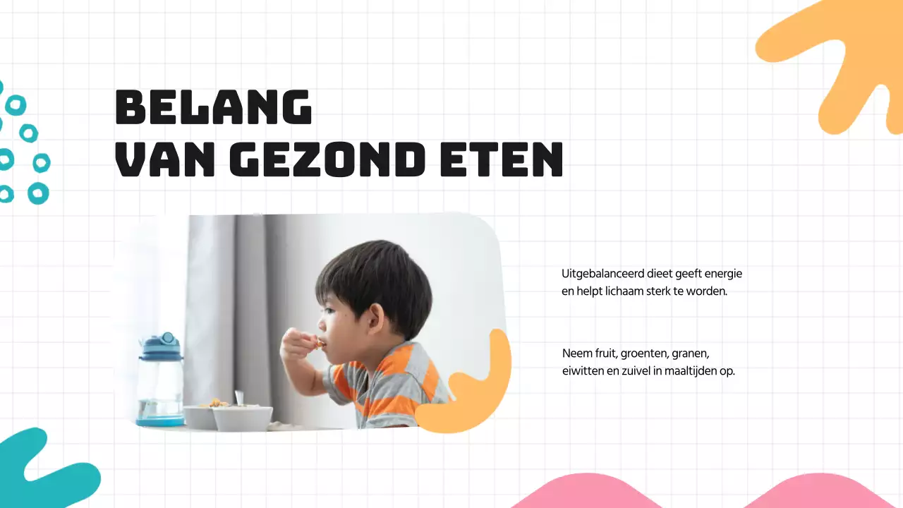 Groen Blauw Moderne Gezonde Gewoonten Lesmateriaal