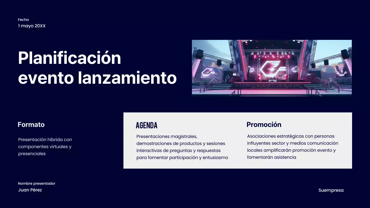 Estrategia empresarial de lanzamiento de productos Navy Bold