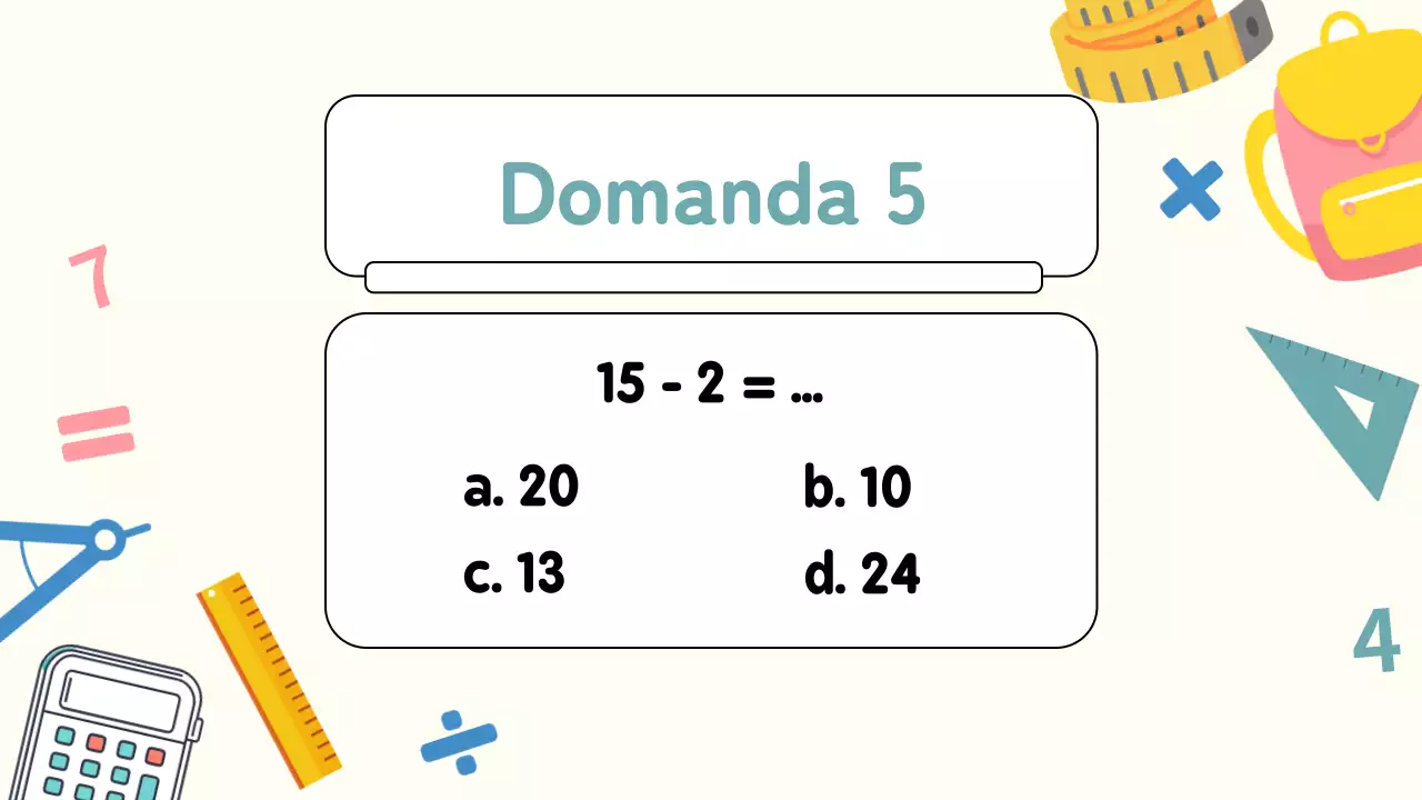 Materiale di studio per i quiz di matematica della pianura gialla