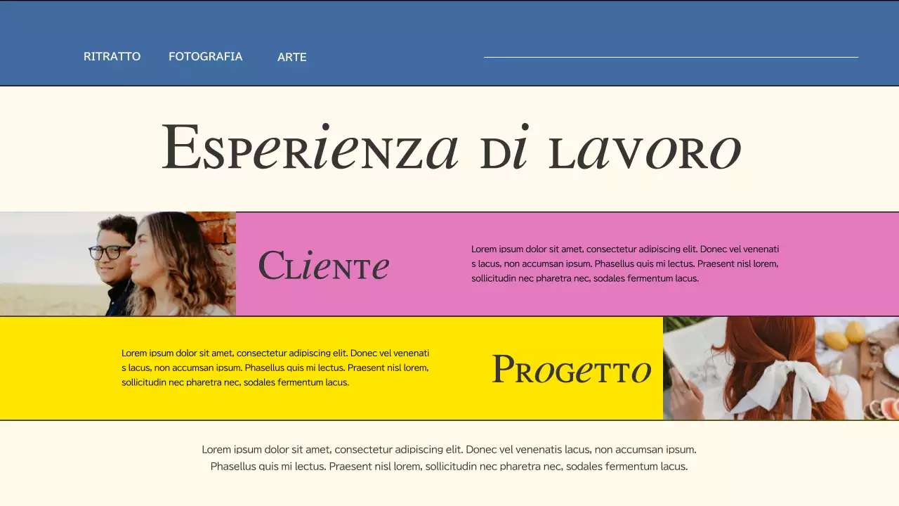 Portafoglio creativo di tendenza rosa e blu