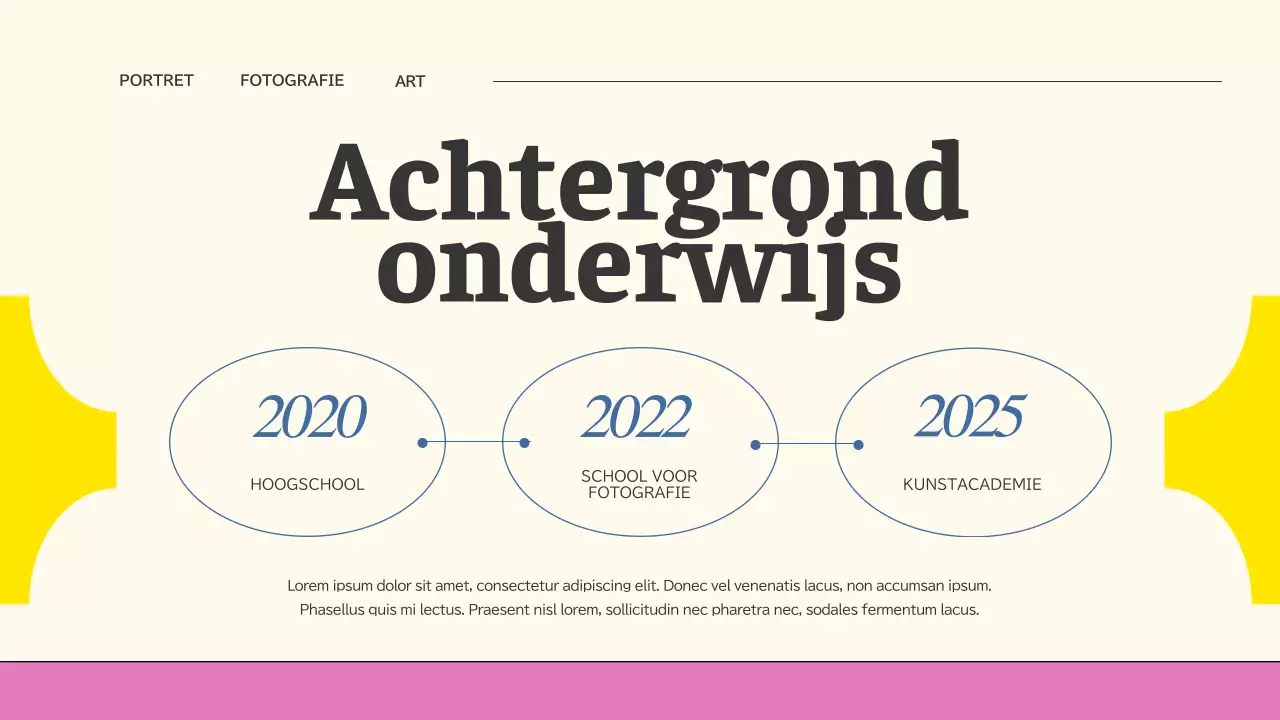 Roze en blauw Trend Creatief Portfolio