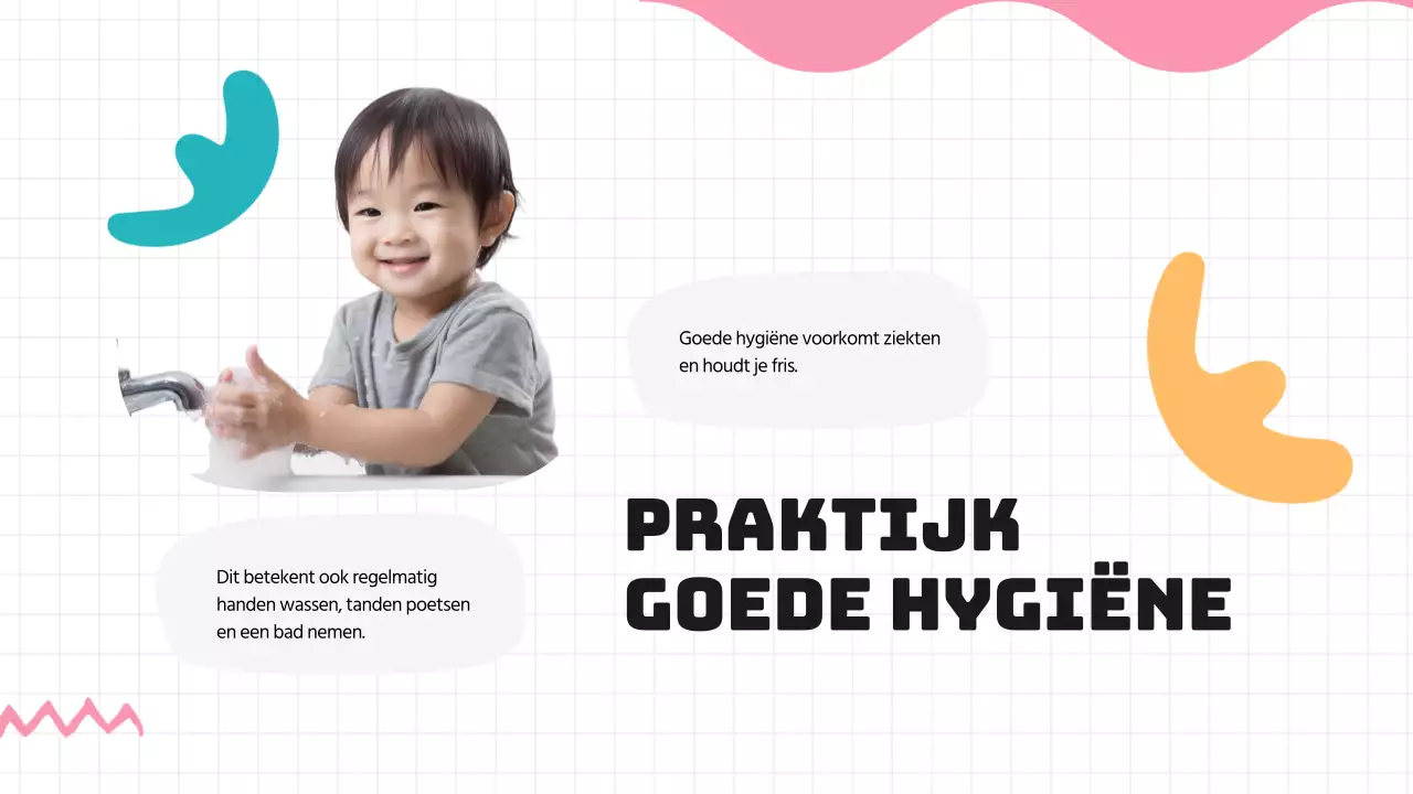 Groen Blauw Moderne Gezonde Gewoonten Lesmateriaal