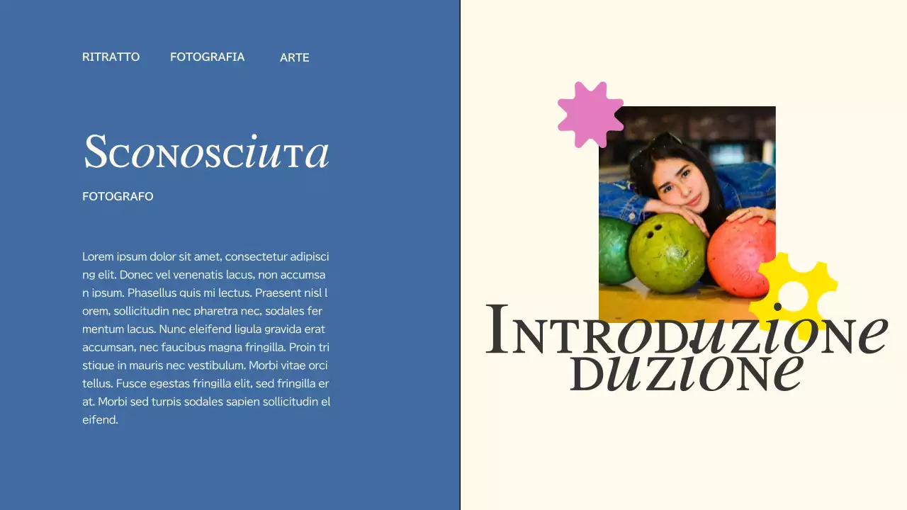 Portafoglio creativo di tendenza rosa e blu