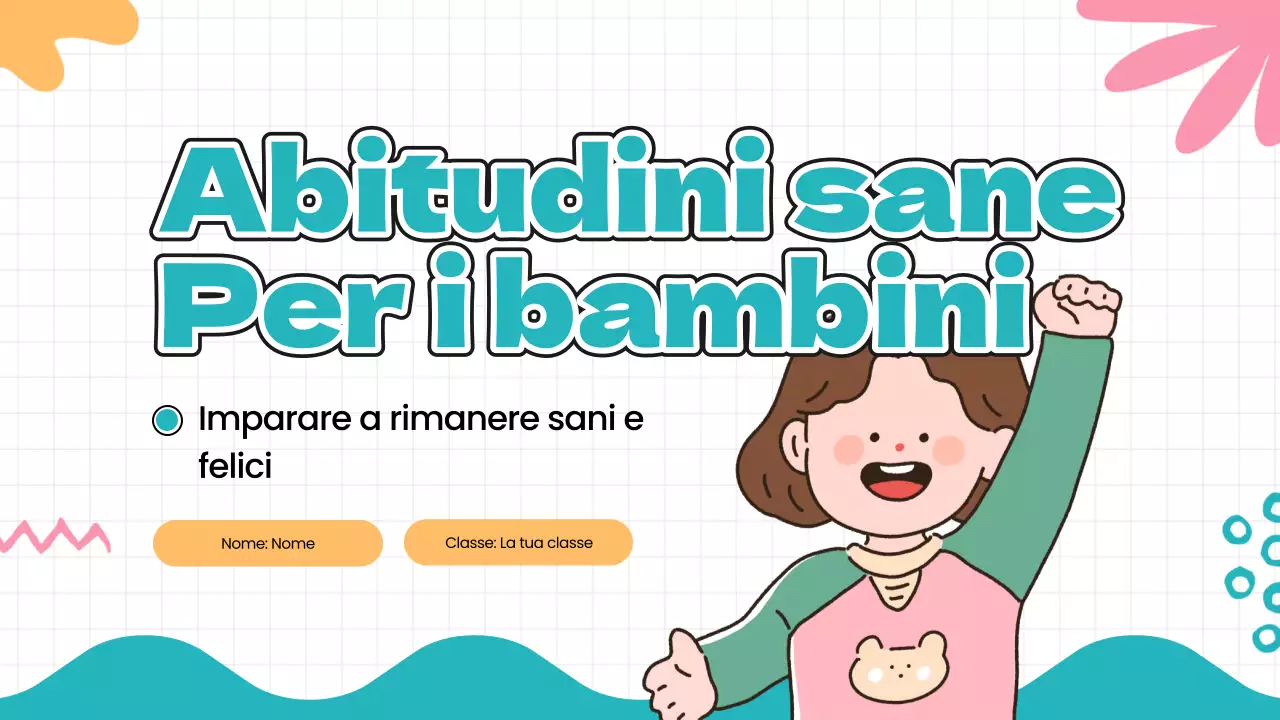 Verde Blu Moderne abitudini salutari Materiale di classe