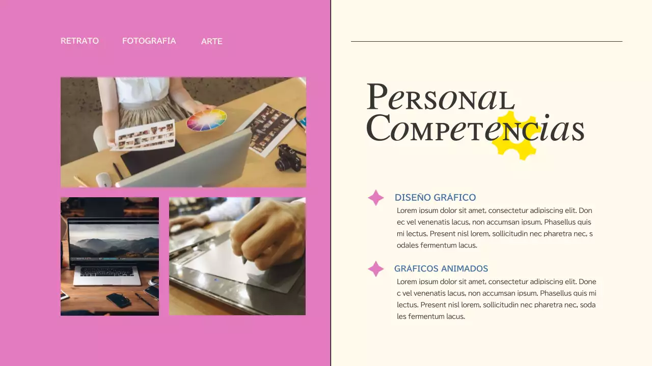 Cartera creativa de tendencias en rosa y azul