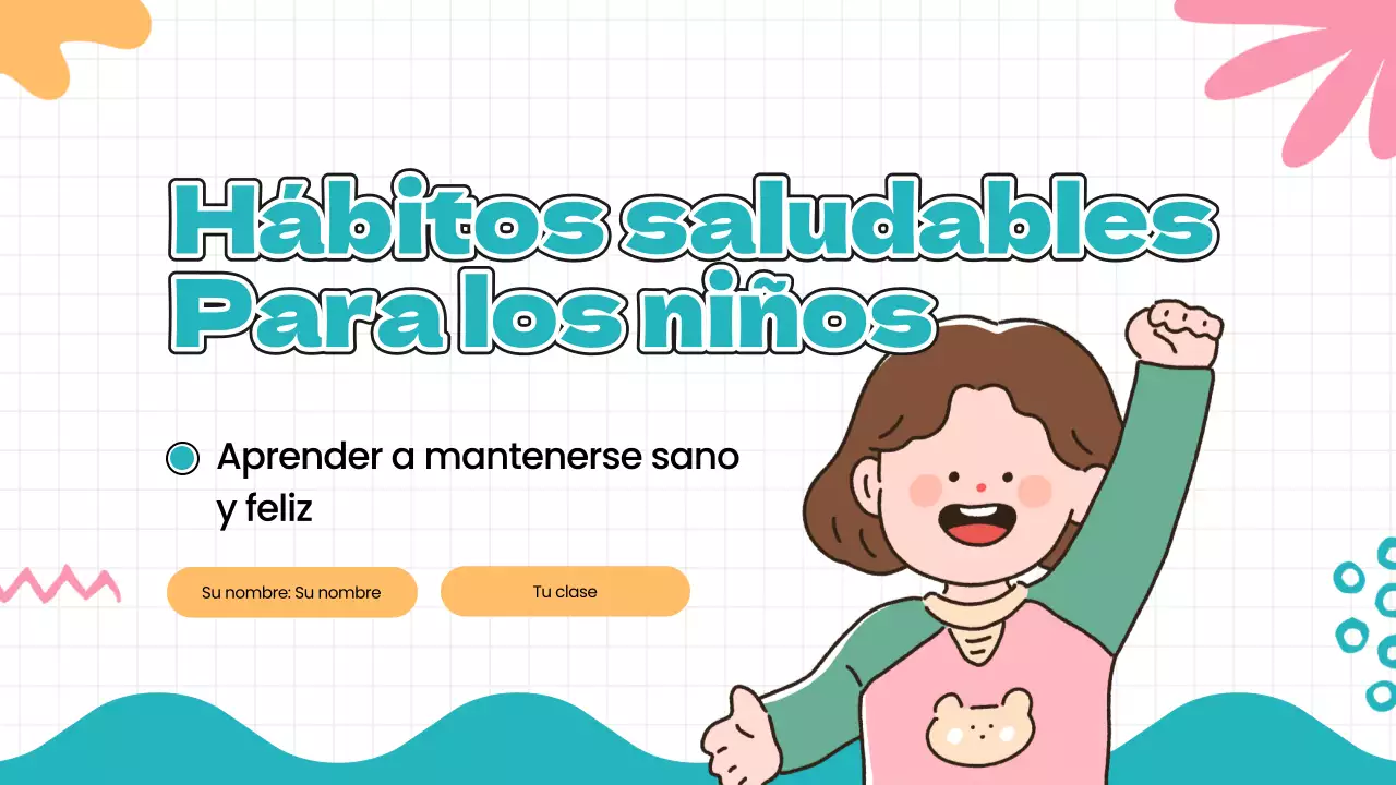 Green Blue Hábitos saludables modernos Material de clase