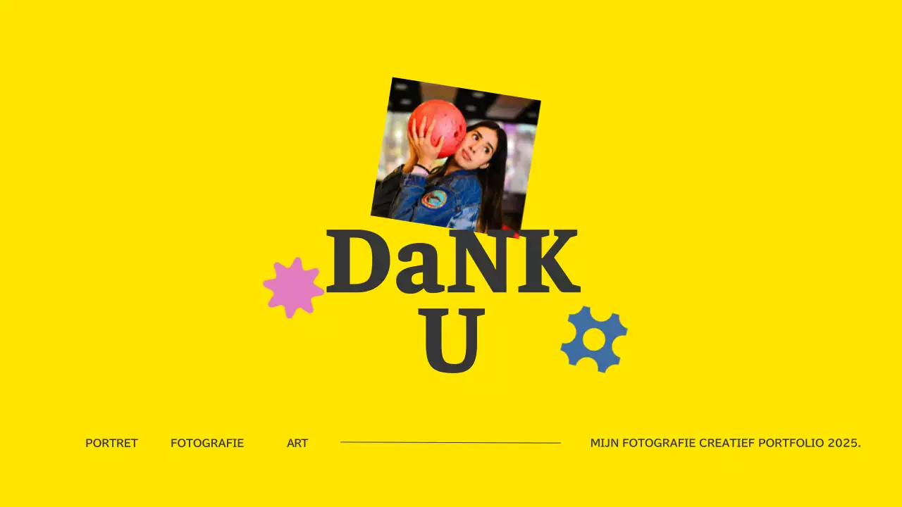 Roze en blauw Trend Creatief Portfolio