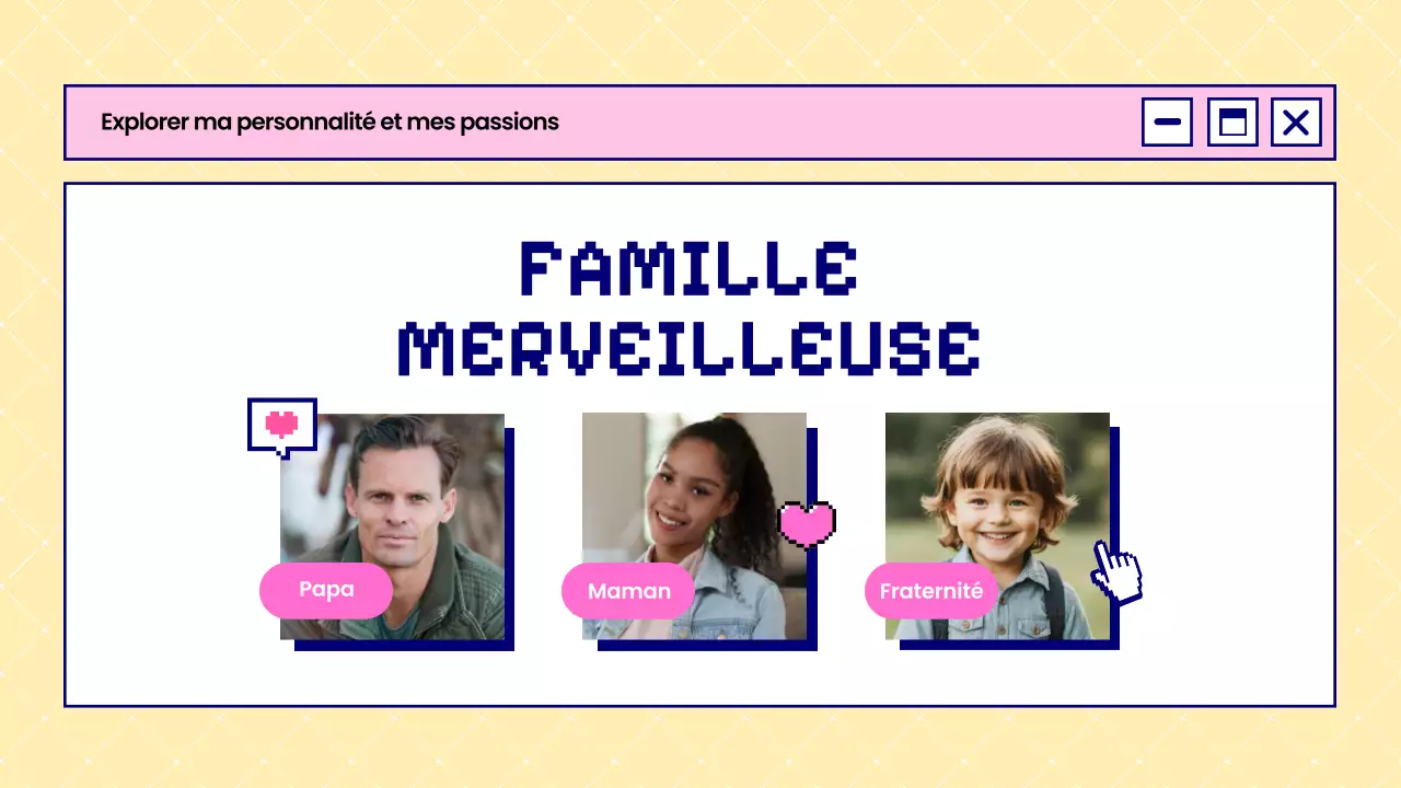 Bleu et rose audacieux C'est qui je suis Introduction