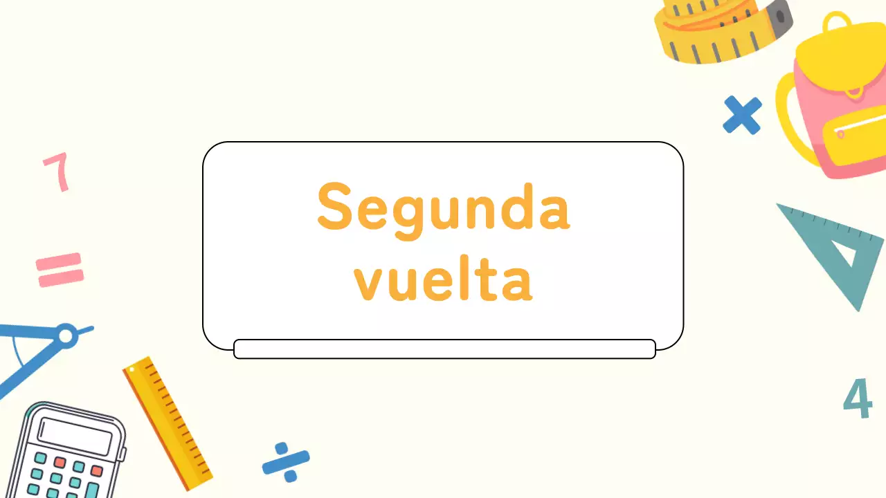 Cuestionario de matemáticas Yellow Plain Material de estudio