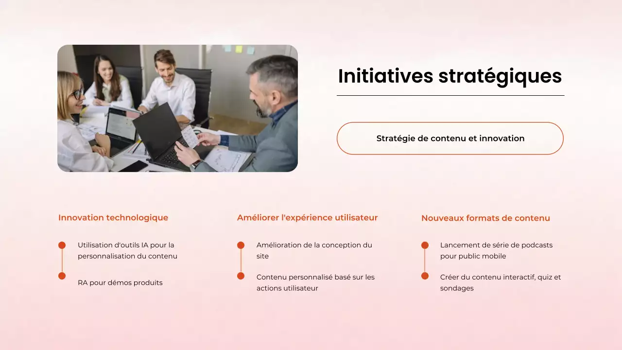 Rapport de la réunion mensuelle sur le marketing de contenu d'Orange Clean