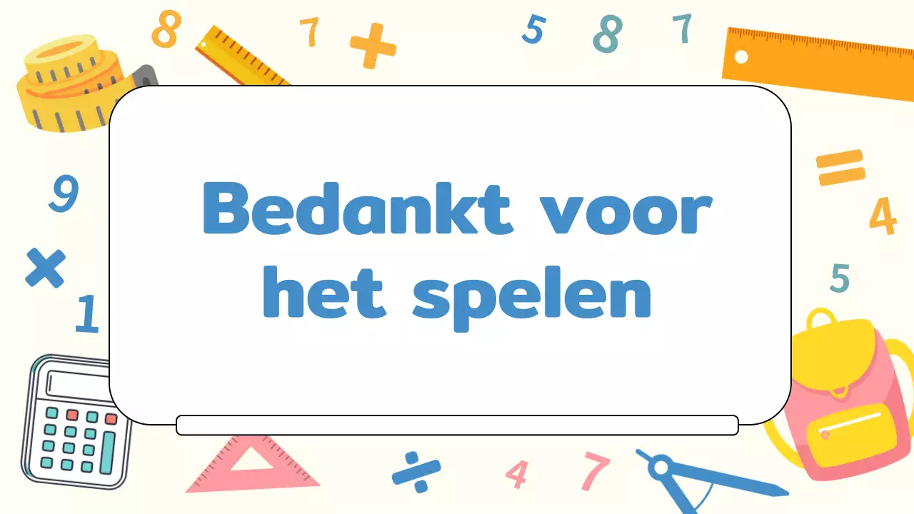 Gele Vlakte Wiskunde Quiz Studiemateriaal