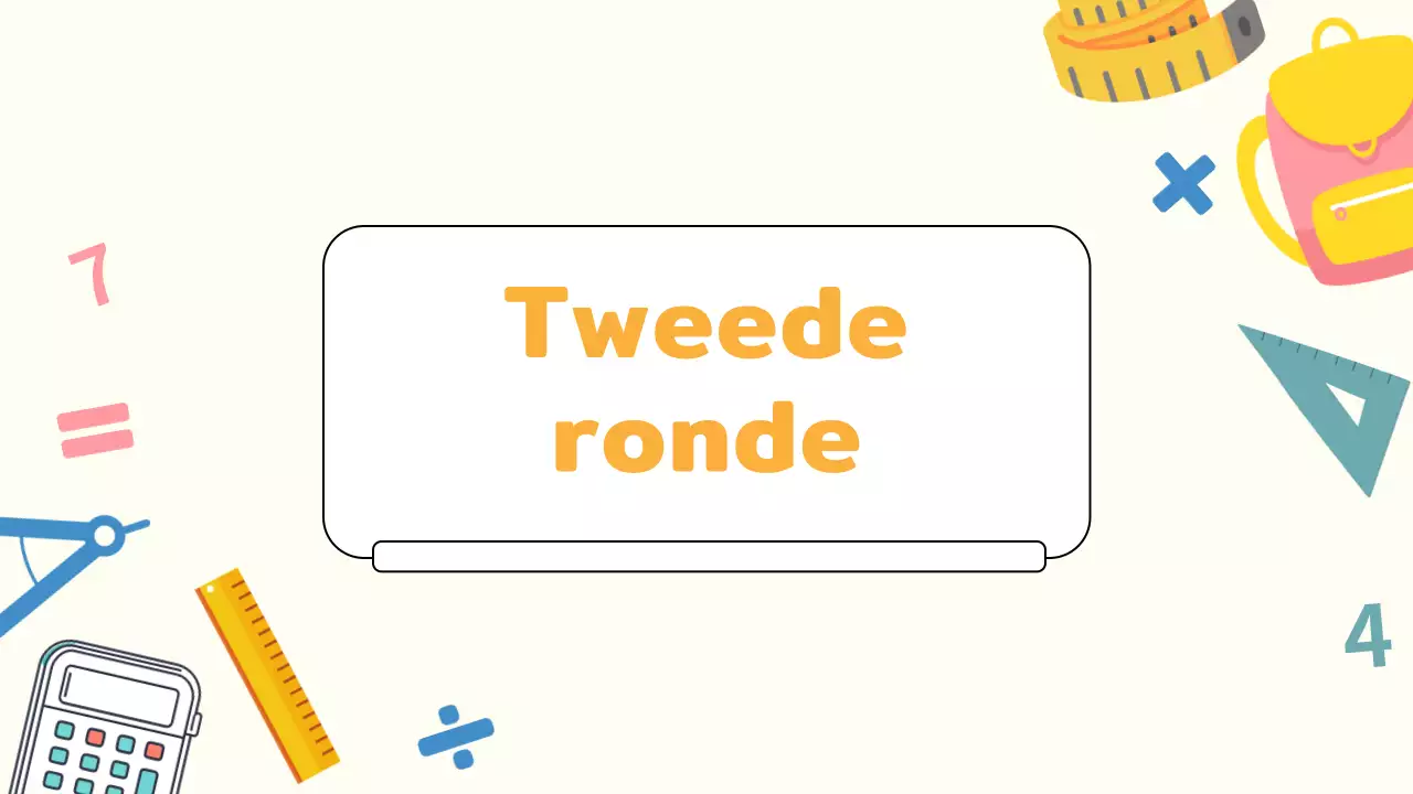 Gele Vlakte Wiskunde Quiz Studiemateriaal