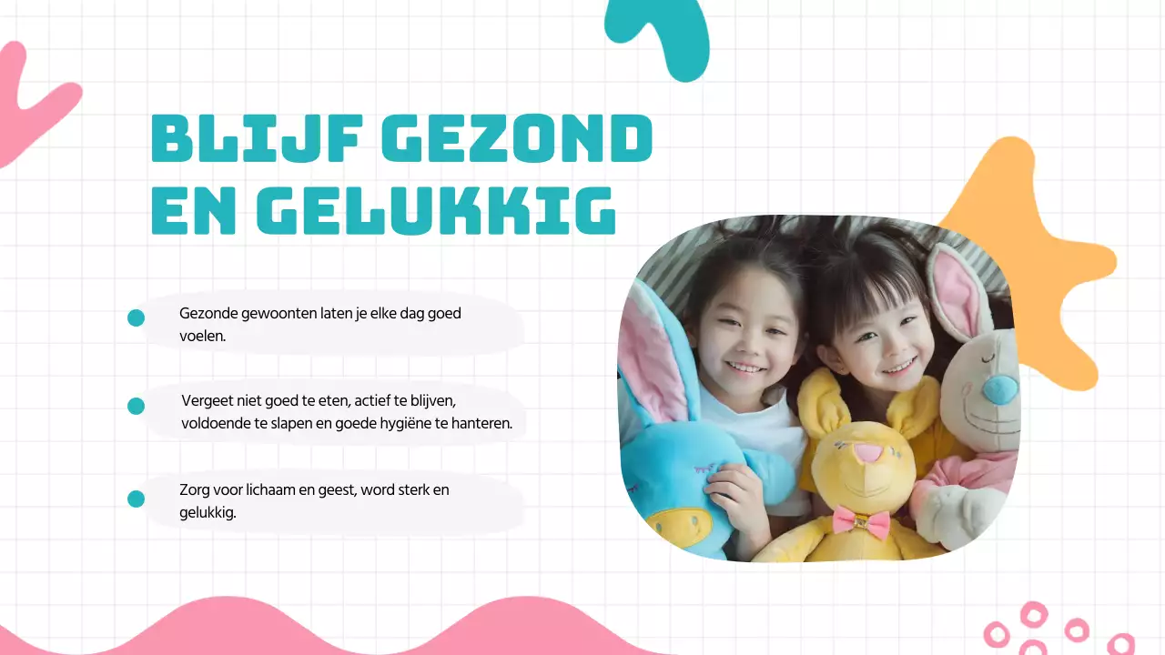 Groen Blauw Moderne Gezonde Gewoonten Lesmateriaal