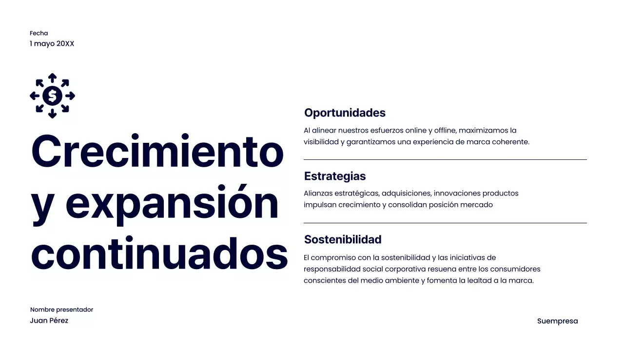 Estrategia empresarial de lanzamiento de productos Navy Bold