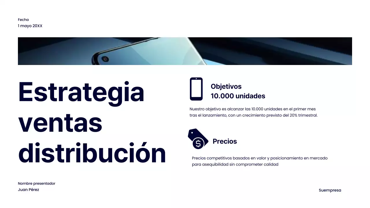 Estrategia empresarial de lanzamiento de productos Navy Bold