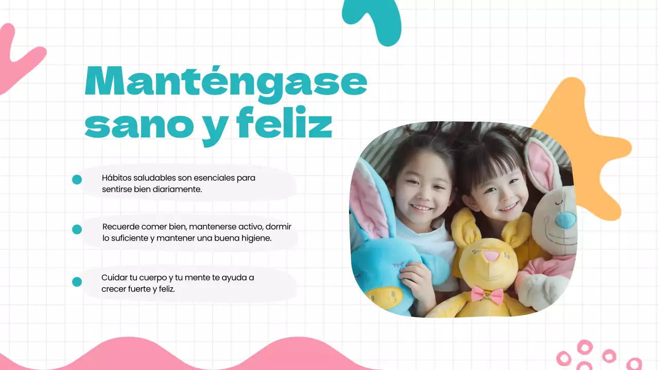 Green Blue Hábitos saludables modernos Material de clase