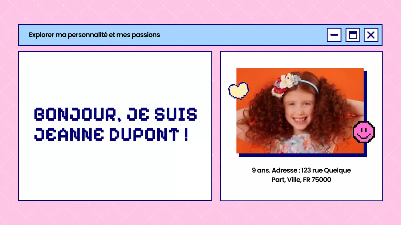 Bleu et rose audacieux C'est qui je suis Introduction